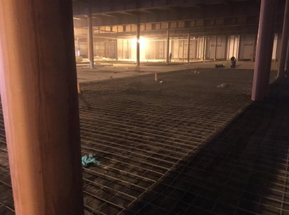 Устройство бетонных армированных полов под керамическую плитку в торгово-развлекательном комплексе